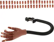 OATIPHO 1 Set Nail Art Practice Model Lightweight Movable Hand for Manicure Training Realistic Design for Nail Practice for Salon Artists and Beginners