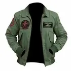 Mens Top Gun 2 Pete Maverick Jet Pilot Flight Air Force Tom Cruise Cotton Jacket