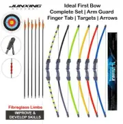 Junior Archery Set Longbow 15lb 45" Takedown Premium Youth 3 6 Arrows Target F21