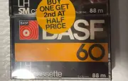 Vintage BASF 60 Minute Audio Cassette Tape 80’s Retro