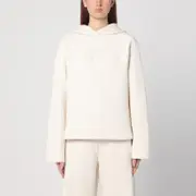 [Max Mara] White cotton hoodie M White