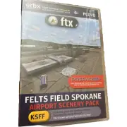 Orbx FTX : Felts Field Spokane , New Sealed PCDVD - Flight Simulator X Prepar 3D