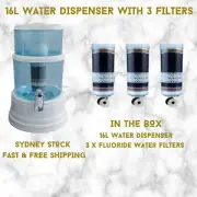 Aimex 16L Benchtop Water Dispenser Purifier Jug with 3 Fluoride Water Filters
