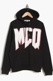 MCQ By Alexander McQueen Mens Black Large Logo Tour Hoodie Size M