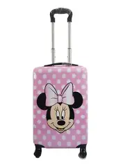 Minnie Mouse Kids Carry On Luggage 20" Hard-Side Suitcase With Wheels Trolley