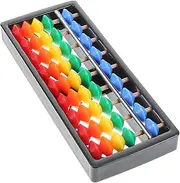 Vaguelly Colorful 5 Beads Abacus Mini 9 Digits Rods Abacus Plastic Soroban Calculator Mental Arithmetic 9-Level Math Learning Tool Kids Desktop Abacus for Classroom Use