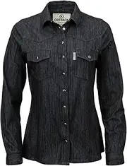 Outback Trading Company Women's Kat Outdoor Western Long-Sleeve Button-Down Shirt w/Chest Pockets & Snap Adjustable Cuffs