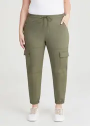 [Virtuelle] Taking Shape Castaway Pull On Cargo Pant Size 20 in Cypress Green, Viscose - Plus Size Women's Clothing Cypress Green