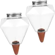 BAZEITFLOW 2Pcs Automatic Plant Watering Device for Use Creative Drip Watering Tool for Succulents for Vacation Busy Schedules