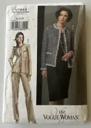 Vogue V7943 Sewing Pattern Sizes: 20-22-24 Petite Jacket Pants & Skirt
