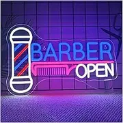 Sign Lamp Barber Shop Neon Sign USB Powered Hair Salon Neon Lights Suitable For Wall Hanging Decor Business Store Signs 40x36cm
