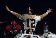 Pittsburgh Steelers QB Terry Bradshaw during game vs Kansas - 1971 Old Photo