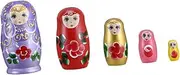 Abaodam Russian Matryoshka Dolls Nesting Toys Safe Painted Adorable Decor for Boys and Girls Random Color
