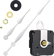 Hicarer High Torque Long Shaft Clock Movement Mechanism with 12 Inch Long Spade Hands (Silver)