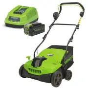 Greenworks 2518007AU G-MAX 40V 4.0Ah Dethatcher and Scarifier Cordless Combo Kit
