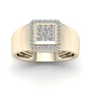 1/2Ct Diamond Wedding Band Ring Size 7 in 10k Yellow Gold Color H-I, Clarity I2