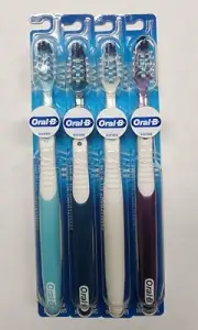 4 Oral-B CrossAction All In One Manual Regular Toothbrush Small Radom Colors