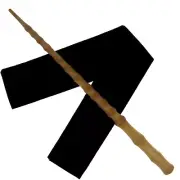 14" Legacy Ringed Hand Carved Mahogany Wood Magic Wand Wizard Witch w/ Free Bag
