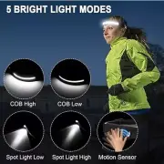 Two (2) COB Headlamp USB Rechargeable LED Torch Work