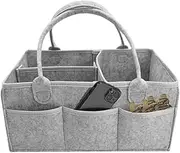 Everyday Diaper Caddy organizer, Portable Nursery Storage Bin and Car Caddy Organizer, Felt Diaper Bag for Storage with Handle Essentials Gifts