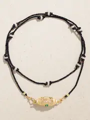[Marie Lichtenberg] Marie Lichtenberg - Good Things Locket 14-karat Gold, Enamel, Pearl, Diamond And Onyx Necklace - One size One size Gold