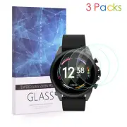 3 Packs Tempered Glass Screen Protector Film Cover For Fossil Gen 6 (44mm Ver.)