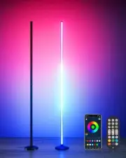 2PCS LED Corner Lamp, 65" Corner Light Color Changing Lamp with Remote Contro...