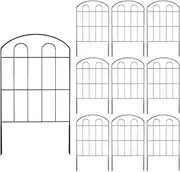 Garden Fencing,No Dig Rustproof Iron Landscape Fencing | Arched Edging Ground Defense Metal Wire Animal Barrier for Lawn, Plants & Backyard