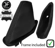 BLACK STITCH LEATHER HANDBRAKE BOOT + PLASTIC FRAME FOR BMW MINI F55 F56 14-18 (for: Mini)