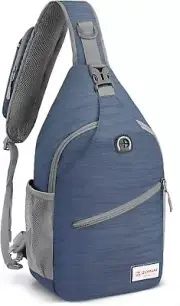 ZOMAKE Sling Bag for Women Men:Small Crossbody Medium, Navy Blue(stripe)