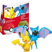 MEGA Pokmon Action Figure Building Toys Set, Buildable and Poseable Pikachu Z