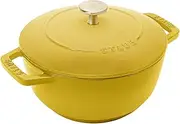 [STAUB] Wa-NABE Citron Z1029-299 Citron, M, 7.1 inches (18 cm), Two-Handed, Enameled Pot, Rice, Induction Compatible, Japanese Authentic Product