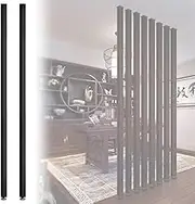 Wall Partition Room Divider Floor to Ceiling, Wooden Slats Screen Partition Post Privacy Screens, Room Separation Deviders Column Adjustable Height, for Home Office Entrance(2pcs,120cm/47.2in/