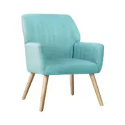 Oikiture Armchair Lounge Sofa Chair Blue