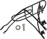 Bicycle Rear Rack Tail Back Bike Mount Steel Stable Rear Brace Bicycles Rear Saddle Thickened Shelf Bicycle Rear Seat Frame Durable Rack Black Aluminum Alloy