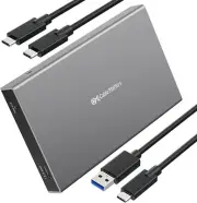 Aluminum 10Gbps Gen 2 USB C Hard Drive Enclosure for 2.5" SSD/HDD, SSD Enclosur