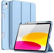 JETech Case for iPad (A16) 11th/10th Generation (2025/2022) with Pencil Holder, Slim Tablet Cover with Soft TPU Back, Auto Wake/Sleep (Blue)