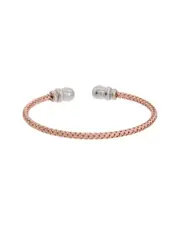Meshmerise 18K Over Silver 0.25 ct. tw. Diamond Mesh Bangle Bracelet