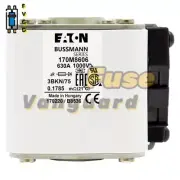 1PC Eaton BUSSMANN 170M8606 630A,1000V High Speed Square Body Fuse