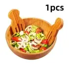 Unpainted Food Server Salad Spoon Bamboo Salad Claws Stirring Fork Salad Hands