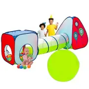 Kiddey Tunnel and Ball Pit Play Tent | 3pc Pop Up Toddler Gym Tunnels with Te...