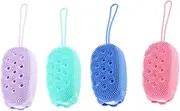 Mikinona 4pcs Bath Brush Bath Brush Loofah Bath Brush Back Scrubber Body Bristles Exfoliate Brush Massage Bath Brush Skin Massage Scrubber Brush Cleaning Scrubber Bath Body Brush