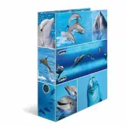 HERMA Lever Arch File Animals with Dolphins Motif, A4, 70 mm Spine, with Inner P