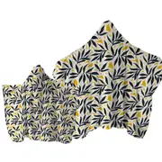 Dark Green Leaves over Yellow Towel with Hood