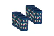 8x Annabel Trends Drink Can Cooler 7x10.5cm Stubby Beverage Holder Dads Life