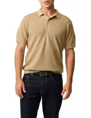 [Rodd & Gunn] Masons Flat Knit Polo in Camel