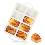 1 Pc Mini Loaf Pans Silicone, Nonstick Small Bread Pans Mini Loaf x 1 Pc Cream