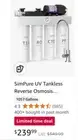 Simpure UV Tankless Reverse Osmosis System TI-400 NEW