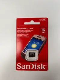 在飛比找Yahoo!奇摩拍賣優惠-全新 SanDisk microSDHC card 16G 