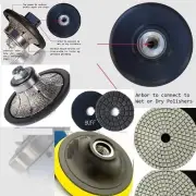 3/4" Half bullnose Diamond Router Bit Granite 31+1 sanding Pad buffer Concrete